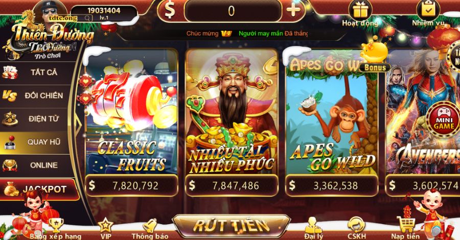 Chọn Quay Hũ và click vào Top Game Nổ Hũ uy tín